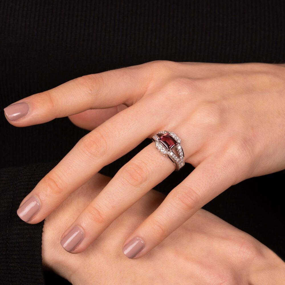 Bague Tourmaline rose / 36 bts - 0,57 ct
O1017 – Image 2