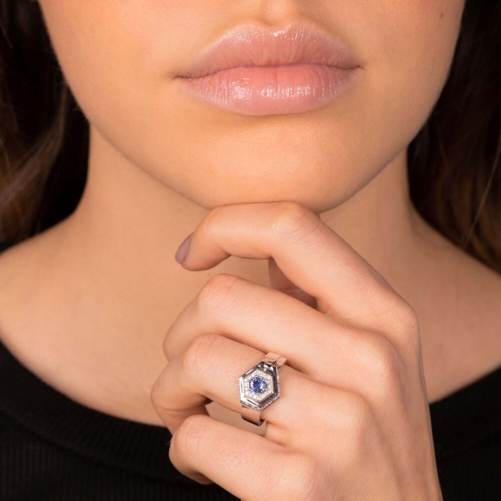 Bague Saphir 0,40 ct / 39 bts - 0,33 ct
R1306 – Image 2