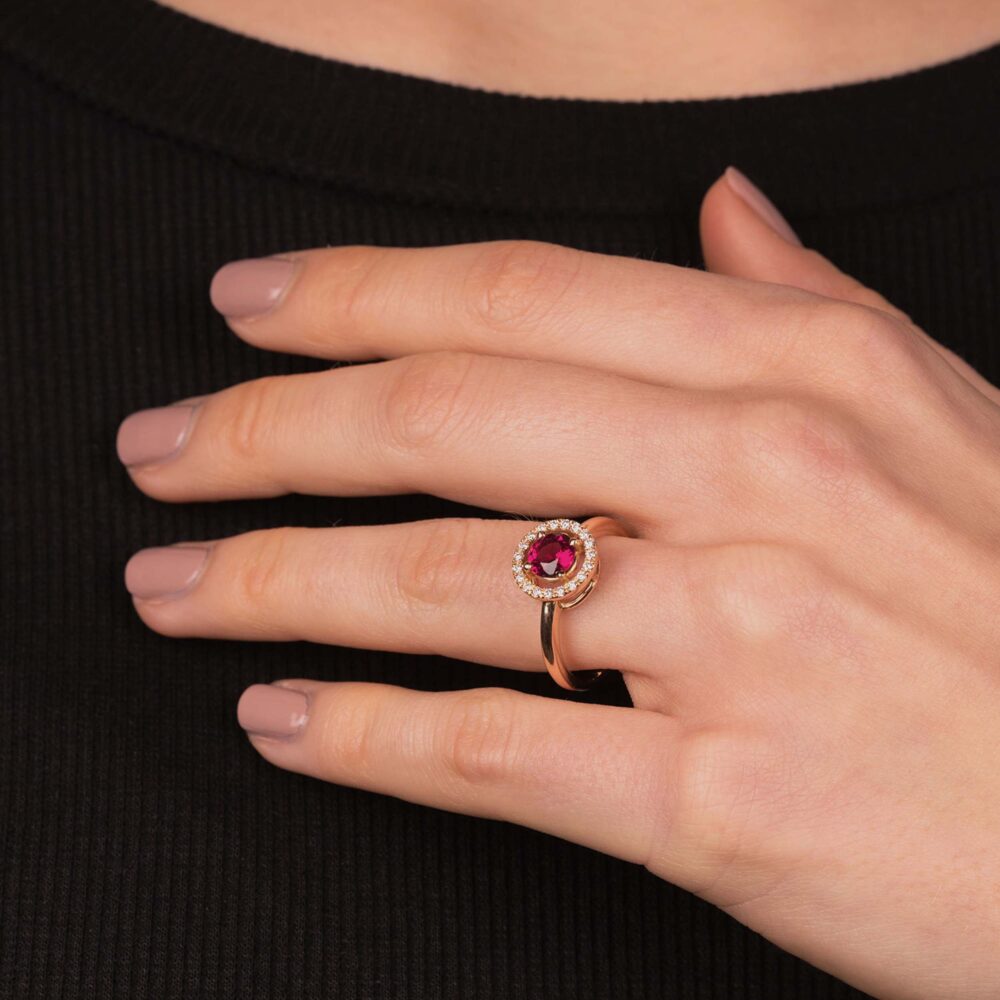 Bague Rubellite 0,75 ct / 20 bts - 0,18 ct
B258 – Image 2