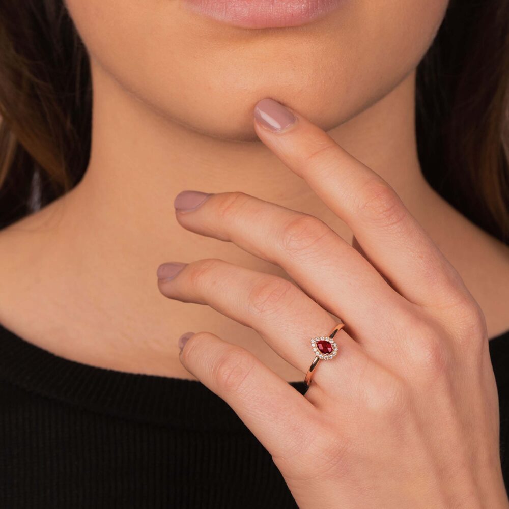 Bague B273 tourmaline rose – Image 2