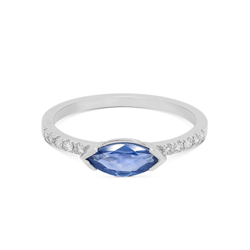 Bague saphir bleu B275 – Image 2